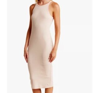 JAMES PERSE Ribbed Midi Tank Dress In Nougat in Sz 3 (L) NWT